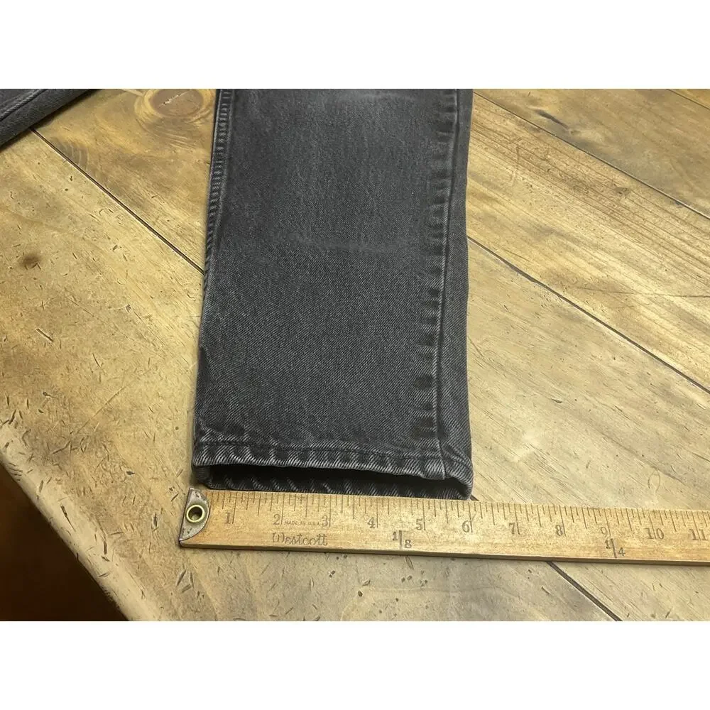 Vintage Levi's 560 Jeans Mens 29x32 Loose Fit Tapered Black USA Orange Tab
